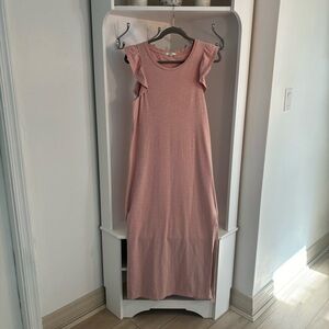 Boutique pink maxi dress size Small